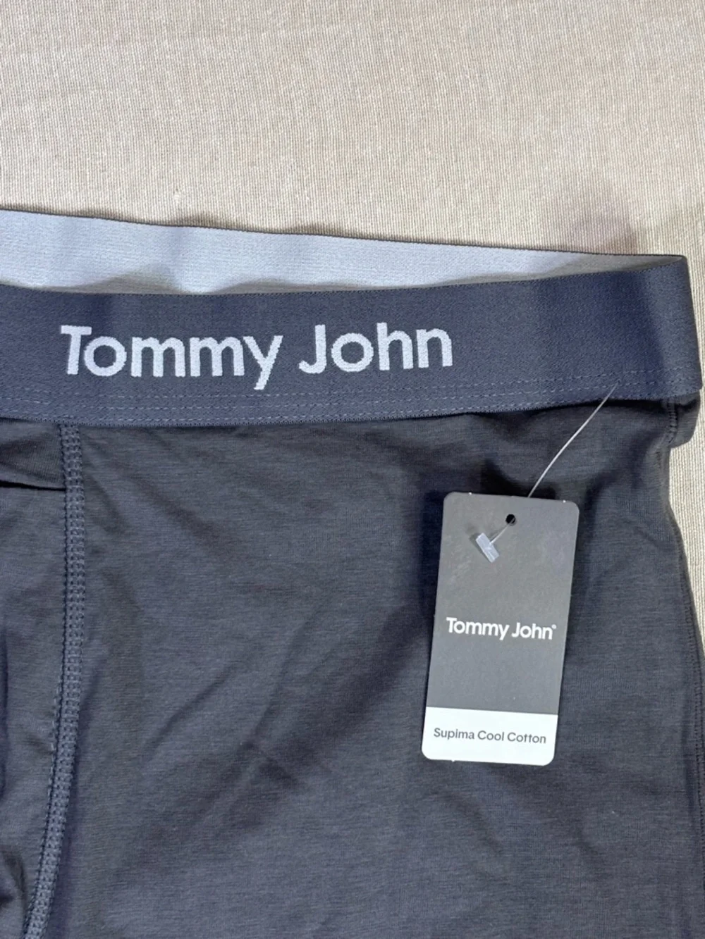 Tommy John Cool Cotton Boxer Briefs XL Gray 8” Luxe Stretch NWT